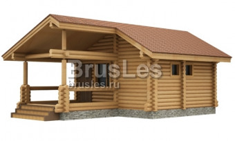 Проекты бань из оцилиндрованного бревна — Фокс — фото