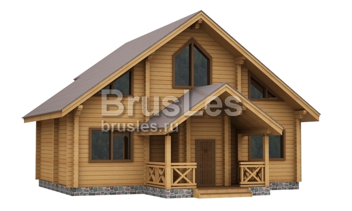 Проект "Адонис" двухэтажный дом  из бруса — фото-532_1