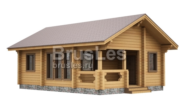 Проект "Бруно" одноэтажный дом из профилированного бруса — фото-532_1
