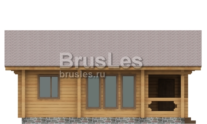 Проект "Бруно" одноэтажный дом из профилированного бруса — фото-532_2