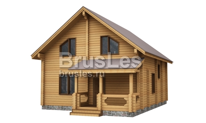 Проект "Валентин" дом из профилированного бруса  с мансардой — фото-532_1