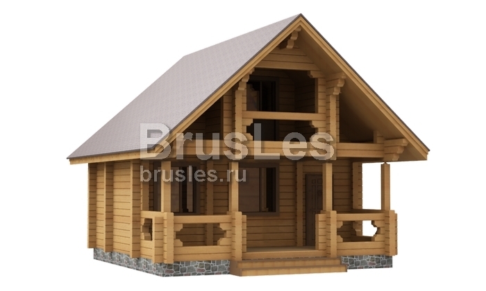 Проект "Всеволод" дом из бруса с балконом и террасой — фото-532_1