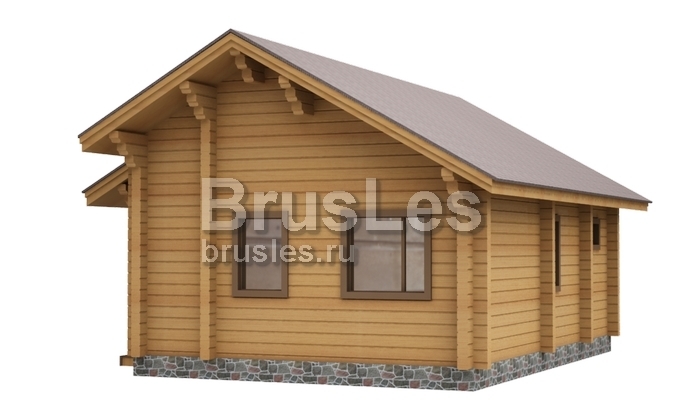 Проект "Гелеон" одноэтажный дом из бруса с террасой — фото-532_2