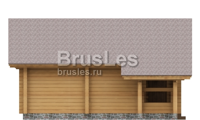 Проект  "Гранит" одноэтажный дом из бруса с террасой — фото-532_2