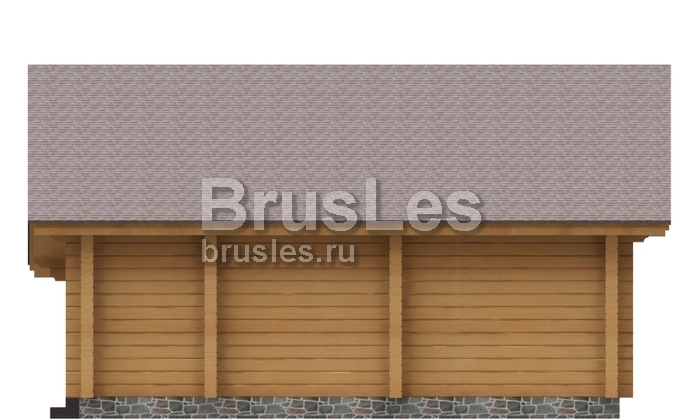 Проект  "Гранит" одноэтажный дом из бруса с террасой — фото-532_3