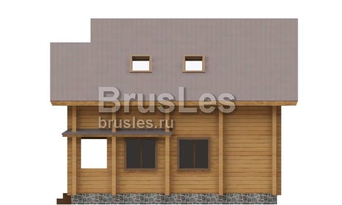 Проект "Даниил" двухэтажный коттедж из бруса с террасой и балконом — фото-532_2