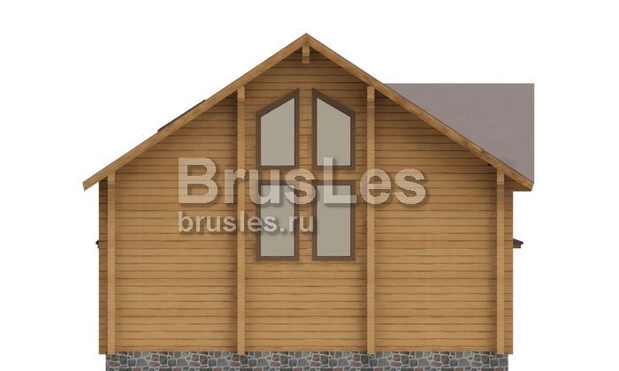 Проект "Даниил" двухэтажный коттедж из бруса с террасой и балконом — фото-532_3