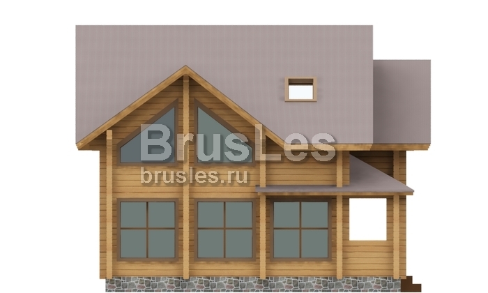 Проект "Даниил" двухэтажный коттедж из бруса с террасой и балконом — фото-532_4