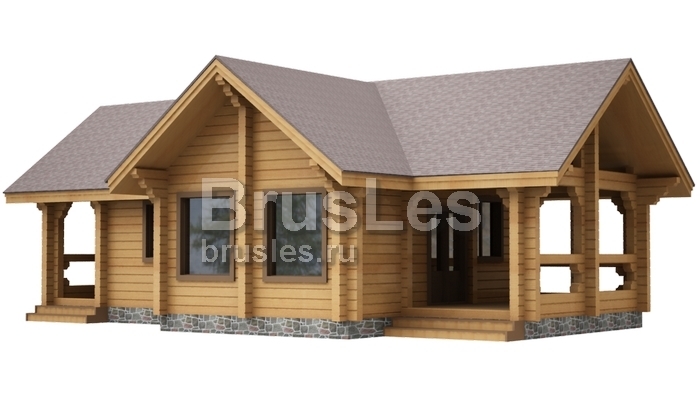 Проект "Добрыня" одноэтажный дачный дом из профилированного бруса — фото-532_1