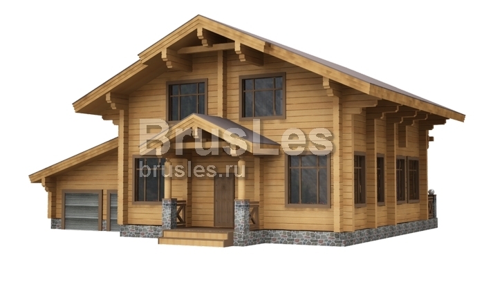 Проект "Дорофей"  дом из профилированного бруса с гаражом — фото-532_1