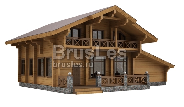 Проект "Дорофей"  дом из профилированного бруса с гаражом — фото-532_2