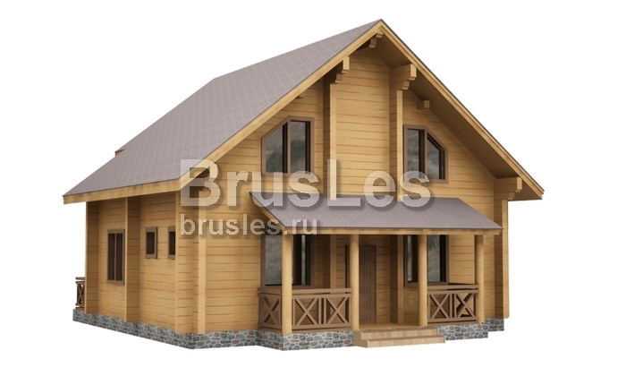 Проект "Елизар" загородный коттедж  с террасой и большим балконом — фото-532_3