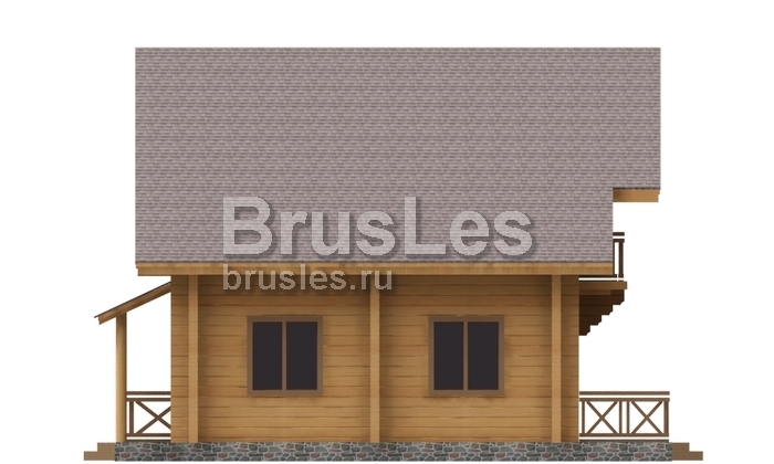 Проект "Елизар" загородный коттедж  с террасой и большим балконом — фото-532_4