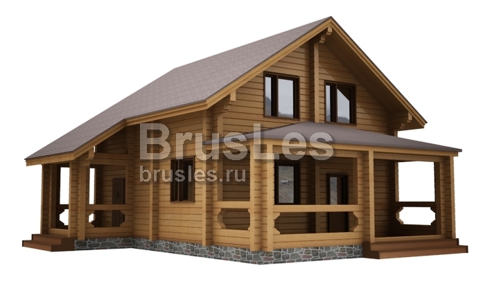 Проект "Капитон" загородный дом с мансардой и террасой — фото-532_1