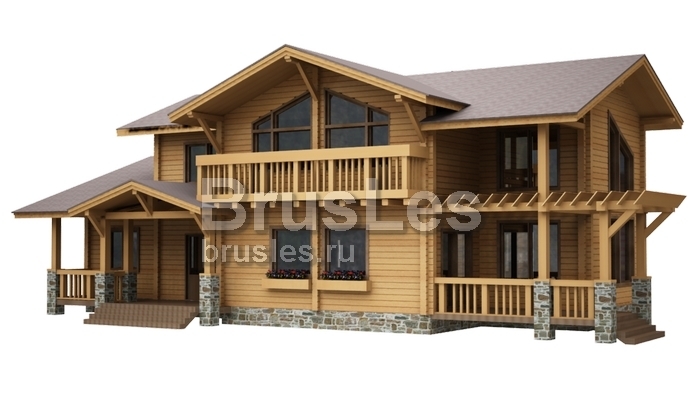 Проект "Кристов" большой двухэтажный дом из профбруса — фото-532_1