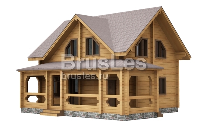 Проект "Лазарь" большой двухэтажный дом из бруса — фото-532_1
