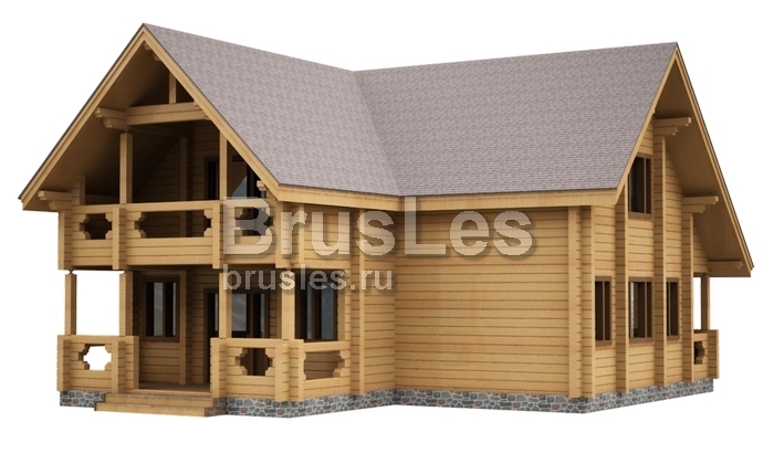 Проект "Милад" дом из бруса с балконом и 2 террасами — фото-532_1