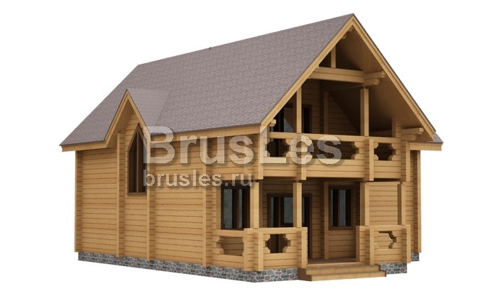 Проект "Милад" дом из бруса с балконом и 2 террасами — фото-532_2