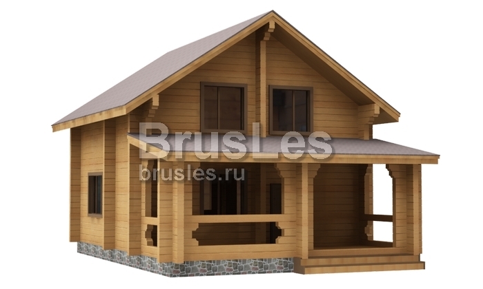 Проект "Никон"  двухэтажный дом  из бруса — фото-532_1