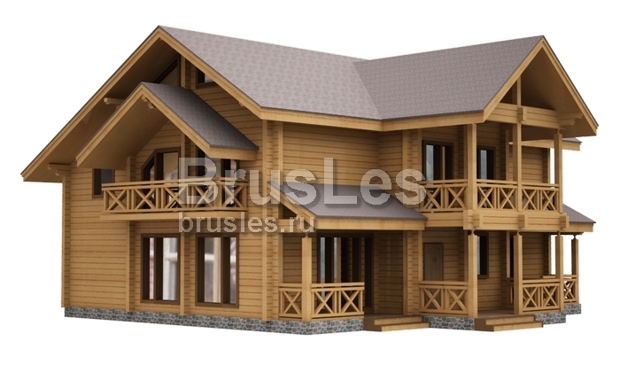 Проект "Рауль" трехэтажный дом из профилированного бруса — фото-532_1