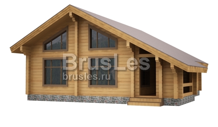 Проект "Святогор" одноэтажный дом из бруса с мансардой — фото-532_1