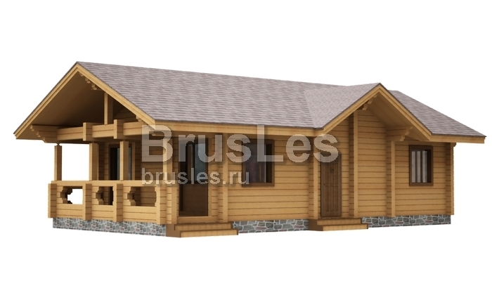 Проект "Таир" одноэтажный дом из бруса с террасой — фото-532_2