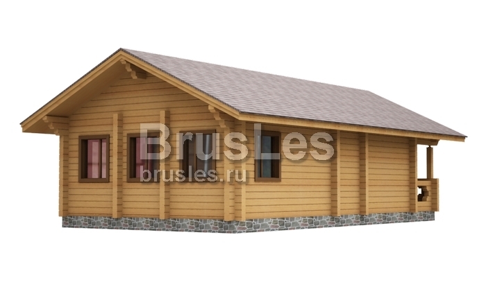 Проект "Таир" одноэтажный дом из бруса с террасой — фото-532_3