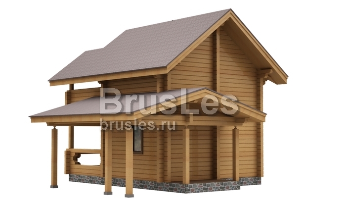 Проект "Тигран" небольшой дом из бруса с террасой и балконом — фото-532_4