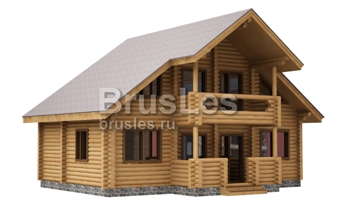 Проект "Агния" двухэтажный дом из оцилиндрованного бревна — фото-533_2