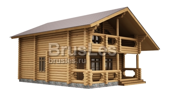 Проект  "Беатриса" дом из оцилиндрованного бревна со вторным светом и мансардой — фото-533_1