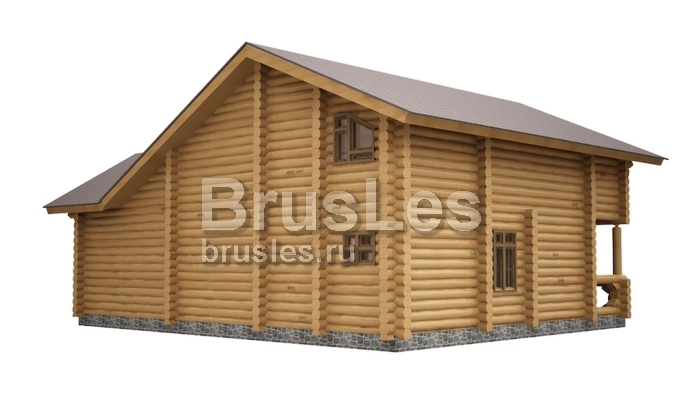 Проект  "Беатриса" дом из оцилиндрованного бревна со вторным светом и мансардой — фото-533_2