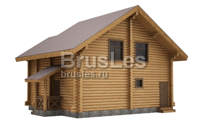 Проект "Валерия" дом из оцилиндрованного бревна с террасой — фото-533_3