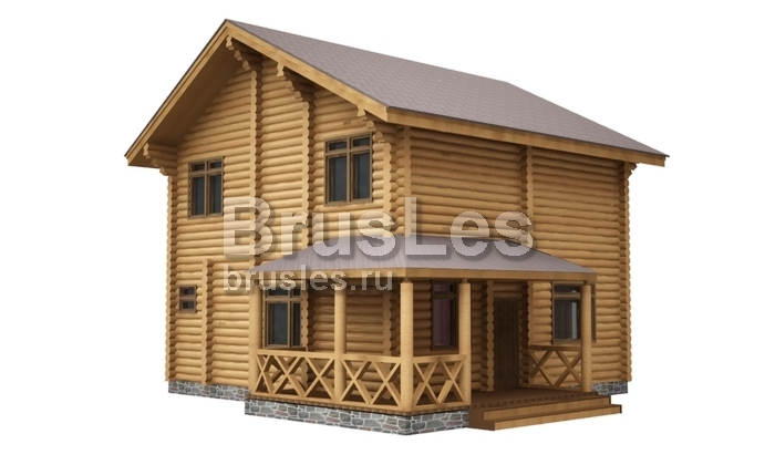 Проект "Василина"  двухэтажный дом из оцилиндрованного бревна — фото-533_1