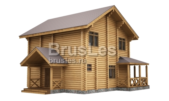 Проект "Василина"  двухэтажный дом из оцилиндрованного бревна — фото-533_2