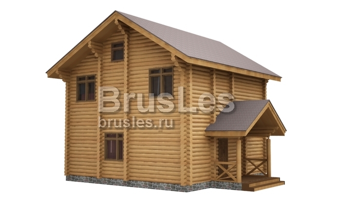 Проект "Василина"  двухэтажный дом из оцилиндрованного бревна — фото-533_3