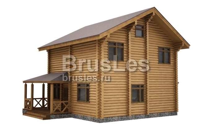 Проект "Василина"  двухэтажный дом из оцилиндрованного бревна — фото-533_4
