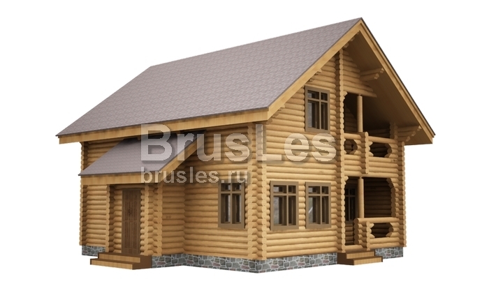 Проект "Гертруда" из оцилиндрованного бревна с мансардным этажом — фото-533_2