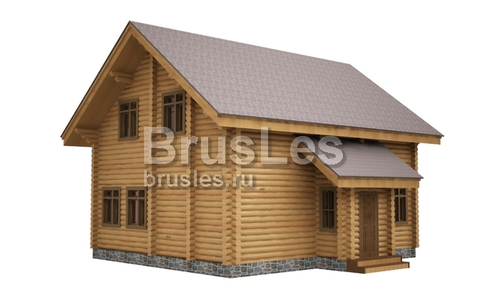 Проект "Гертруда" из оцилиндрованного бревна с мансардным этажом — фото-533_3