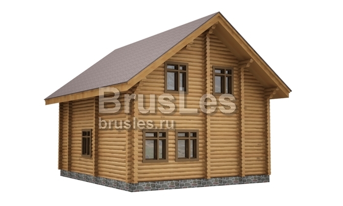 Проект "Гертруда" из оцилиндрованного бревна с мансардным этажом — фото-533_4