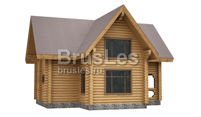 Проект "Глория" дом из оцилиндрованного бревна с террасой — фото-533_2