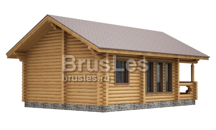 Проект  "Диана" одноэтажного дома из бревна 60 кв. м — фото-533_2