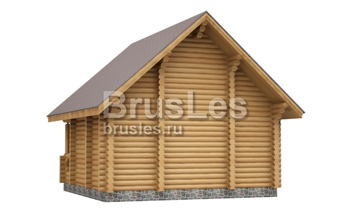 Проект "Зара" из оцилиндрованного бревна с балконом и мансардой — фото-533_4