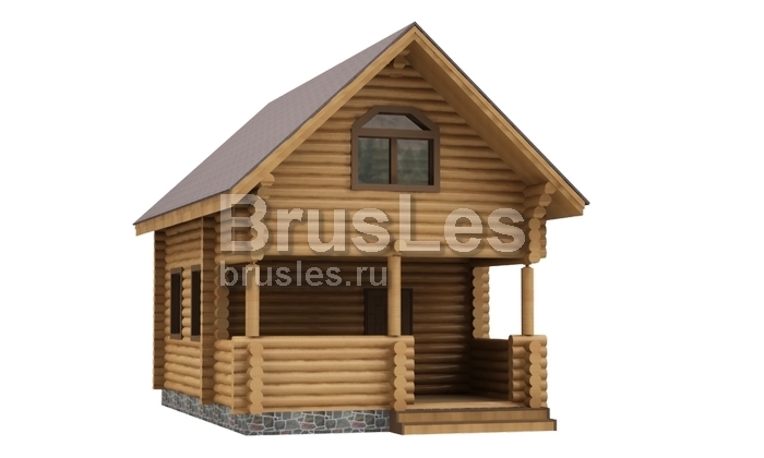 Проект "Инесса" для дачного участка из оцилиндрованного бревна — фото-533_1