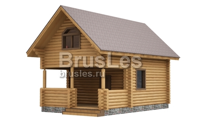 Проект "Инесса" для дачного участка из оцилиндрованного бревна — фото-533_4