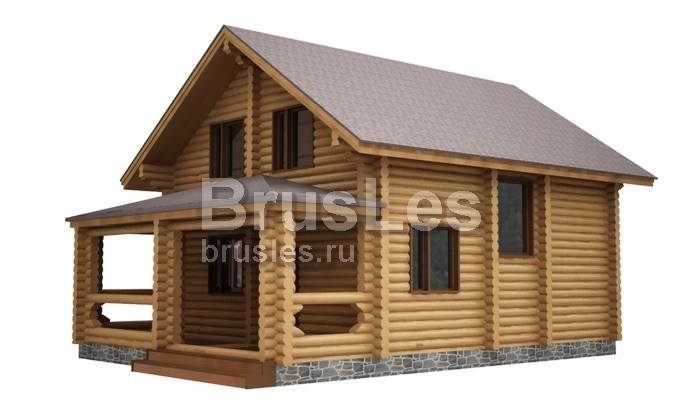 Проект "Ирина"  из оцилиндрованного бревна с террасой — фото-533_2