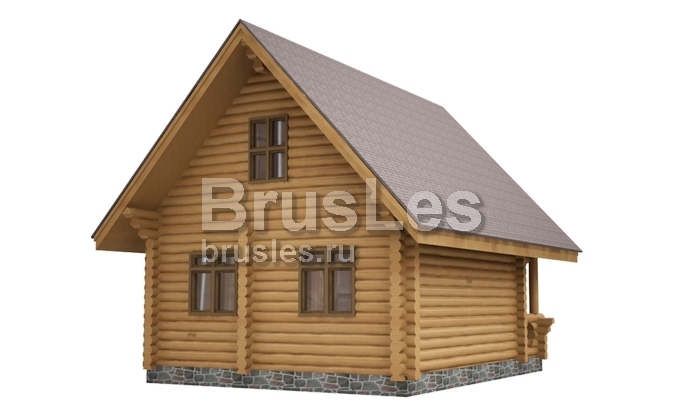 Проект "Кира"  из оцилиндрованного бревна с балконом и мансардой — фото-533_3