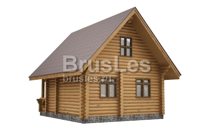 Проект "Кира"  из оцилиндрованного бревна с балконом и мансардой — фото-533_4