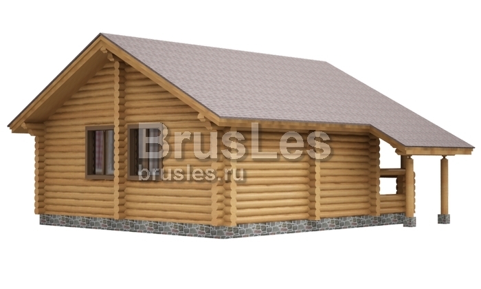 Проект "Клеопатра" одноэтажный дом  из бревна 58.4 кв. м — фото-533_3