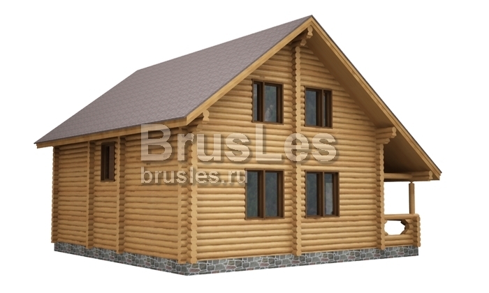 Проект "Констанция" двухэтажный дом из бревна с террасой — фото-533_3