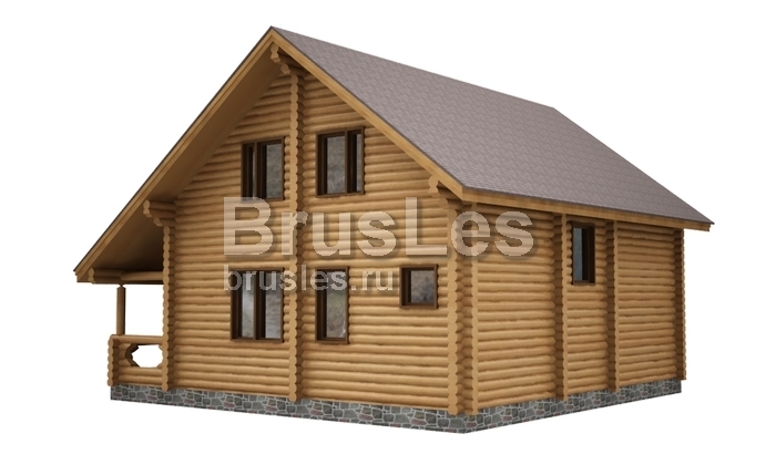 Проект "Констанция" двухэтажный дом из бревна с террасой — фото-533_4